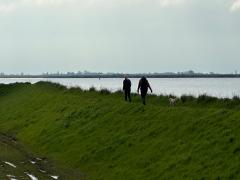 We were soon on the sea wall alongside the River Crouch.  Sea walls were to become very familiar over the next few days!